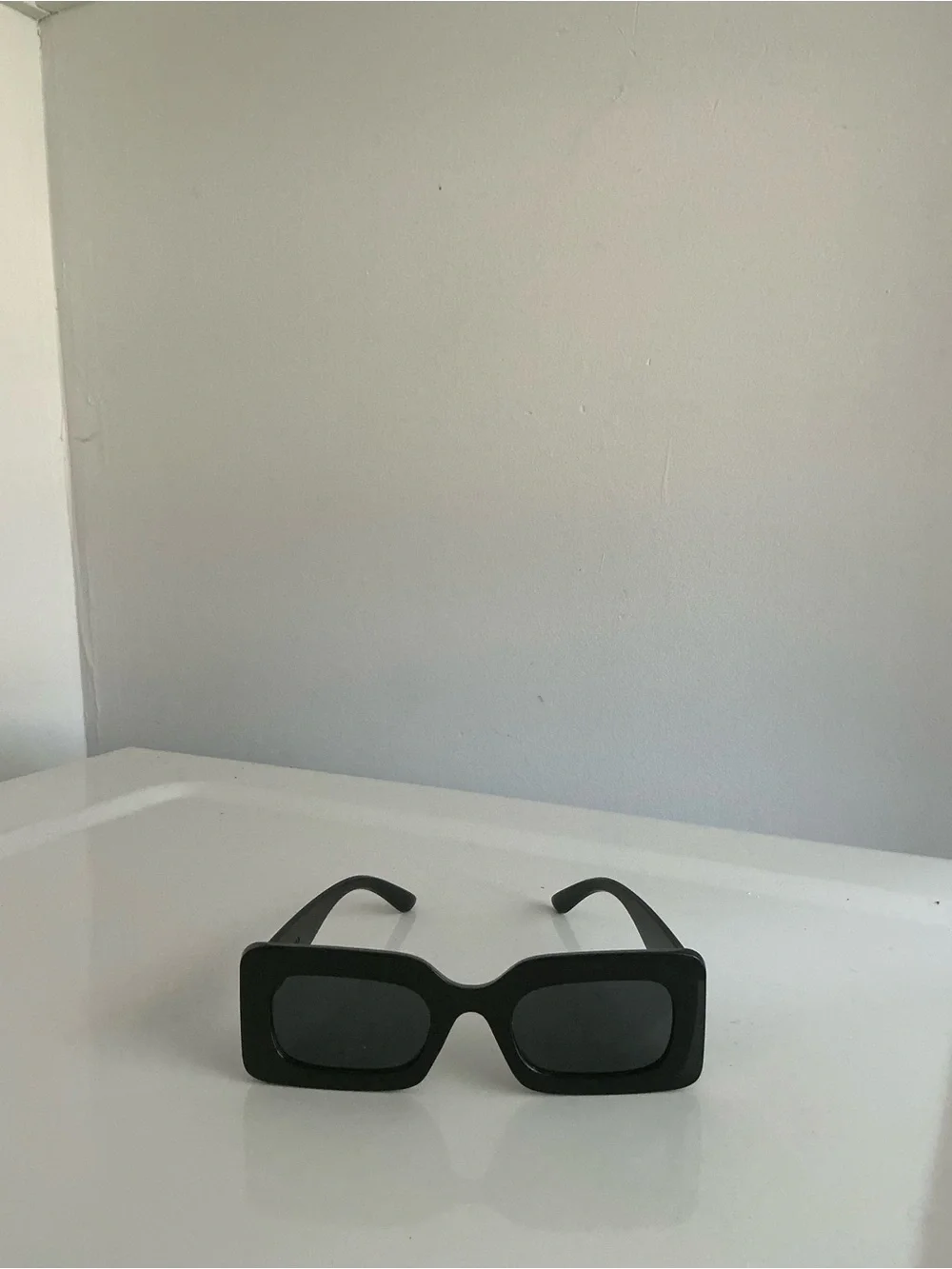 Women's Black Rectangular Fashion Sunglasses